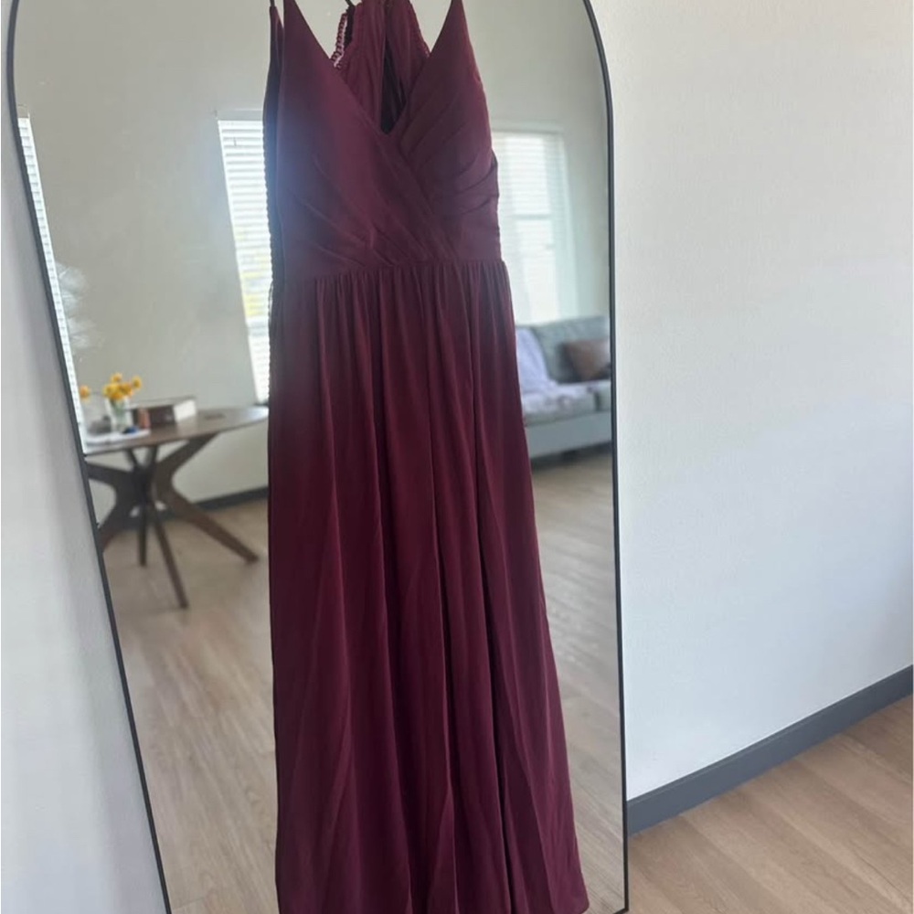 Bill Levkoff Deep Red Maxi Dress